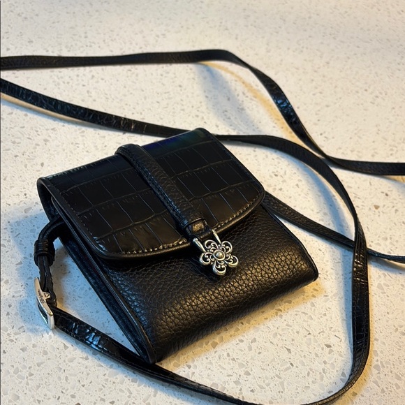 Brighton Black Leather Crossbody Bag - Picture 3 of 9